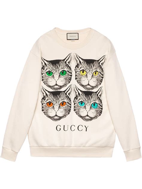 mens gucci cat sweatshirt|gucci mystic cat wallet.